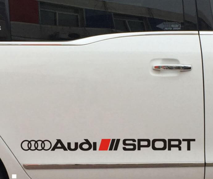 Audi Sport Adesivo in Vinile per Minigonne Laterali Racing per Audi