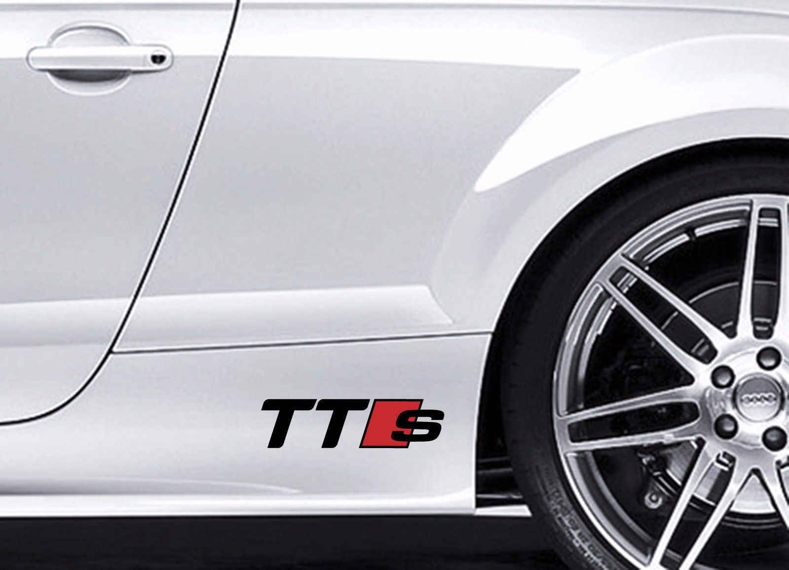 2x Audi TTS in vinile Body Decal Sticker Sport Racing Emblem Logo di qualità premium