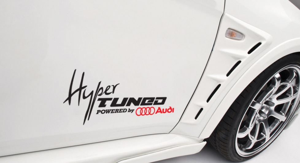 Hyper Tuned Powered By Audi Adesivo in vinile per auto RS4 S5 S6 R8 Euro Tuning A4