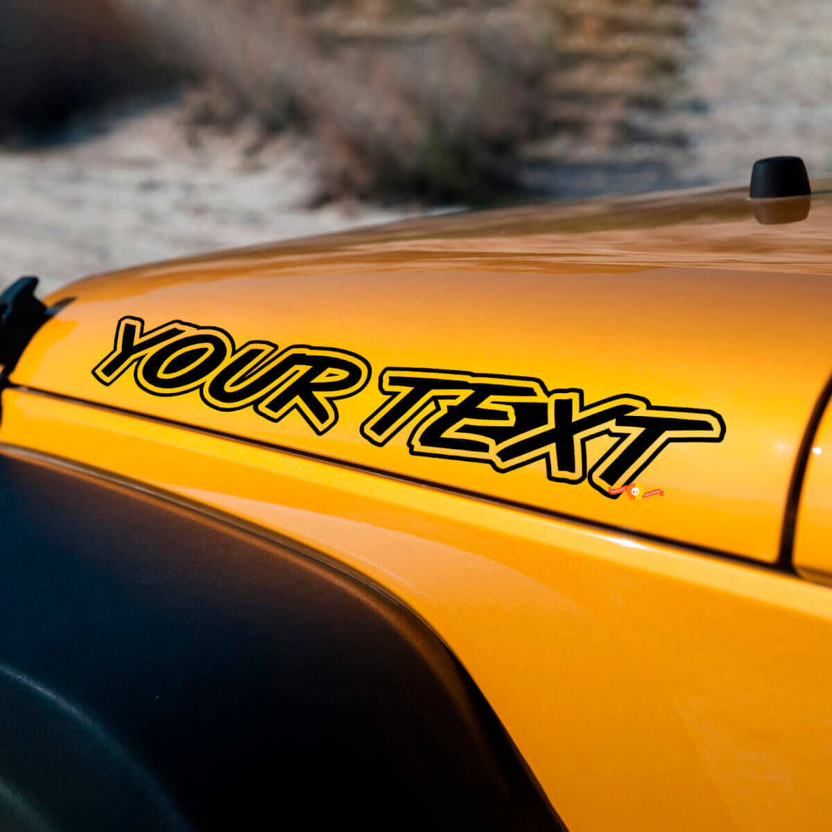Set di Adesivi in Vinile con Lettere Contornate Personalizzate per Cofano per Jeep Wrangler