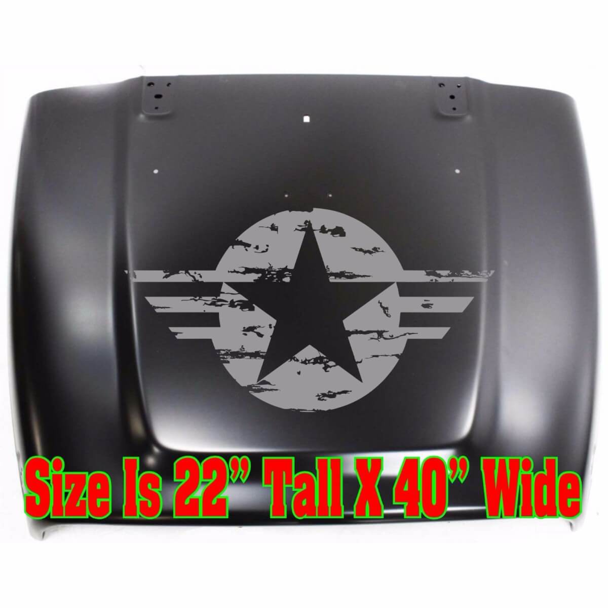 HOOD USMC US Army USAF Star Veteran Distressed (cut) Decal Sticker Venditore USA