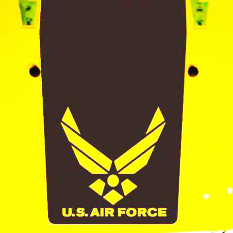 Adesivo in vinile black-out USAF Air Force per cappuccio Jeep Wrangler TJ LJ JK JKU