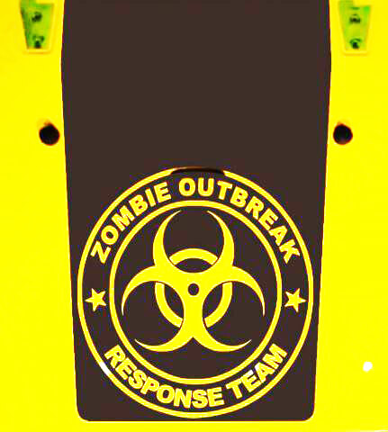 Adesivo vinile con cappuccio del Blackout Zombie Outbreak Response Team per Jeep Wrangler