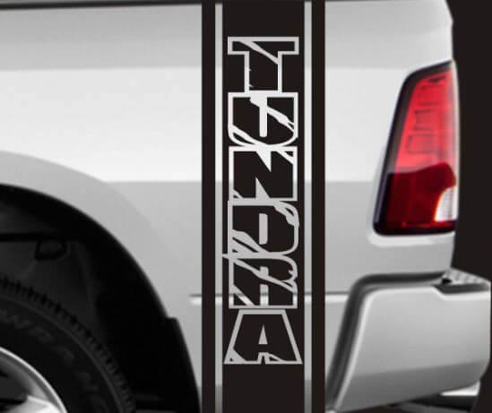 2 adesivi per camion Toyota Tundra a strisce in vinile, decalcomanie, circa 11 x 46 ciascuno
