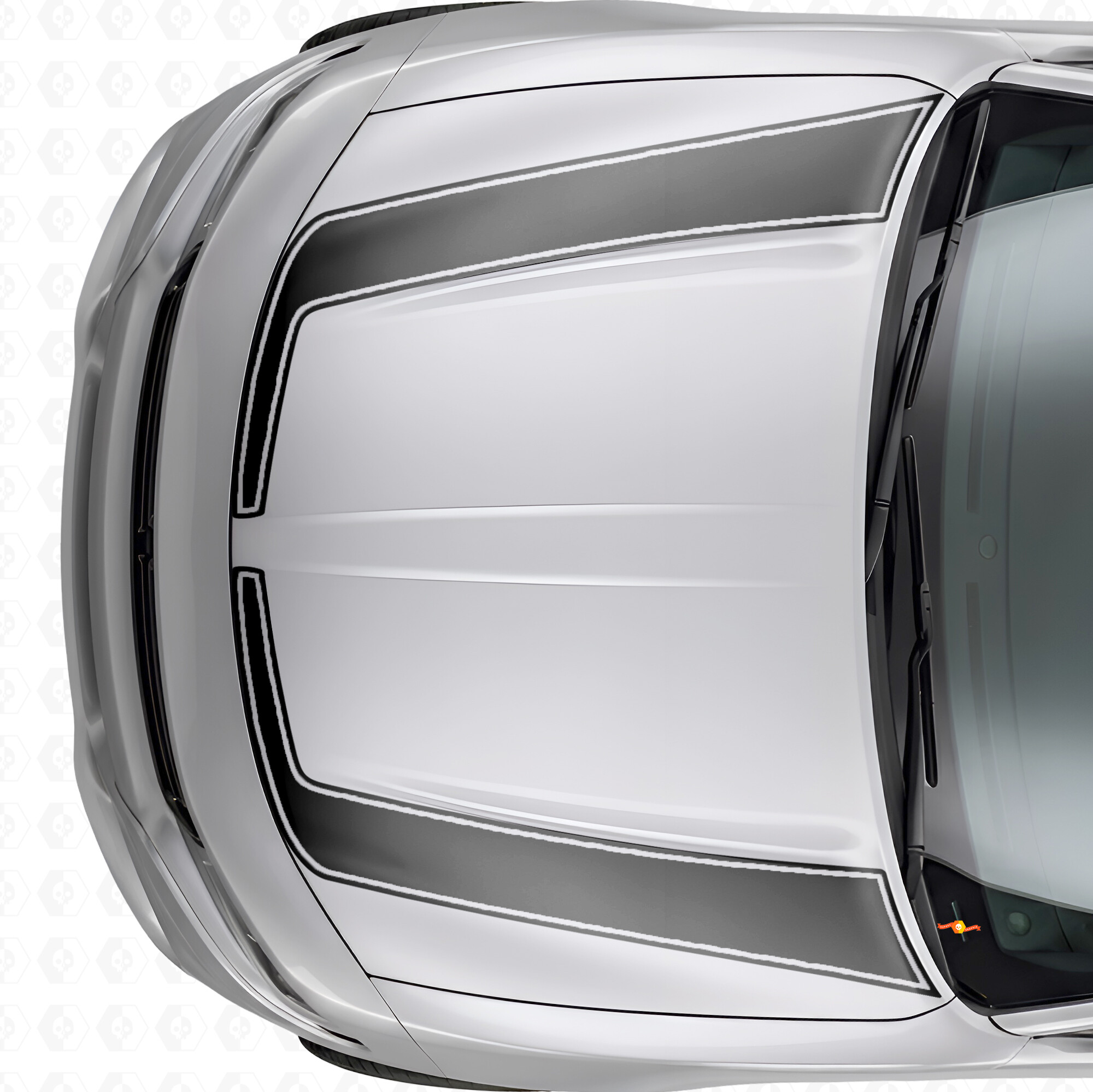 Strisce Contorno Accento Adesivo in Vinile Cofano per Dodge Charger 2015-2026
