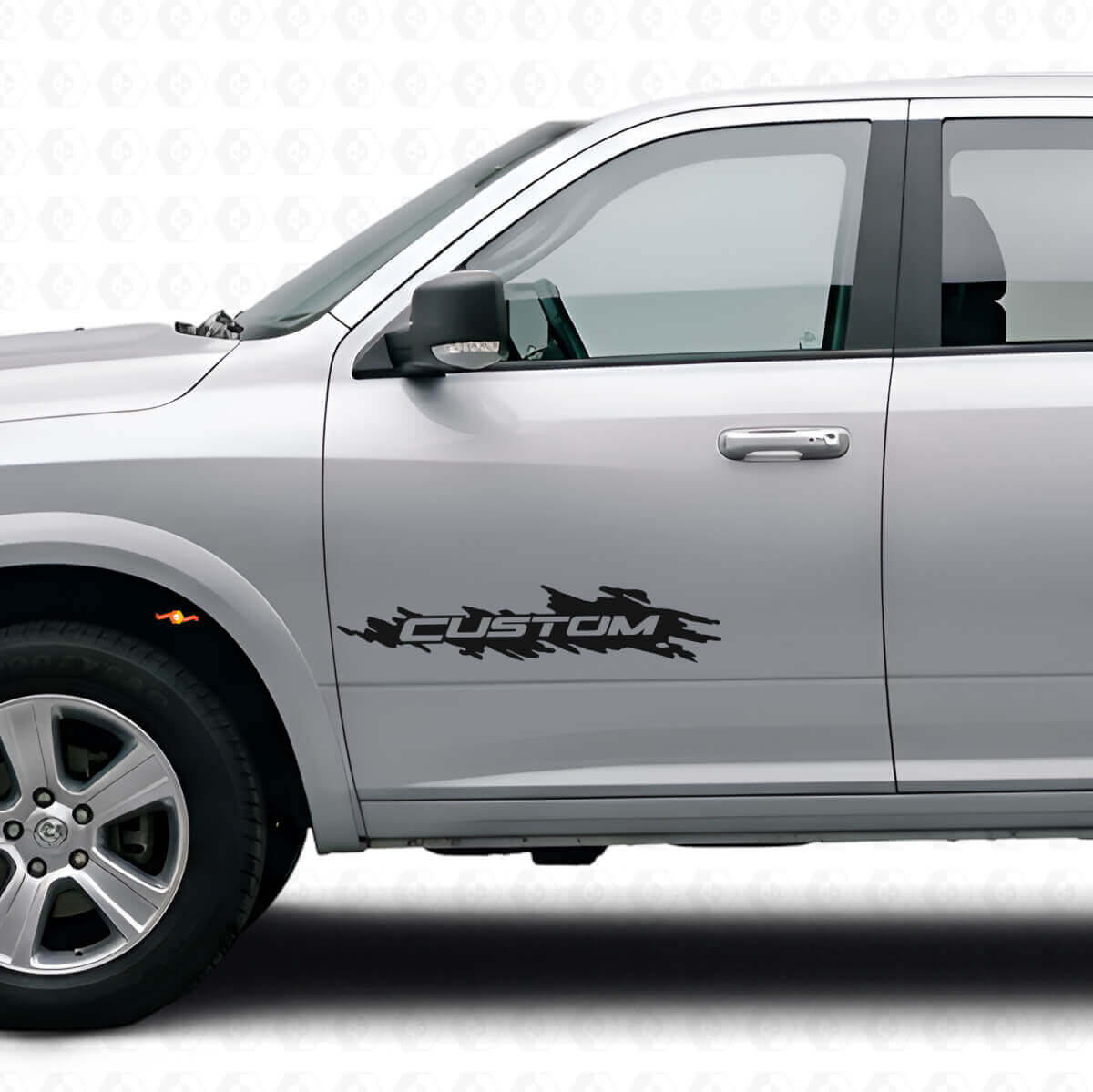 Adesivo Vinile per Porta Stile Splash Personalizzato per Dodge Ram Rebel 1500-3500 2009-2016
