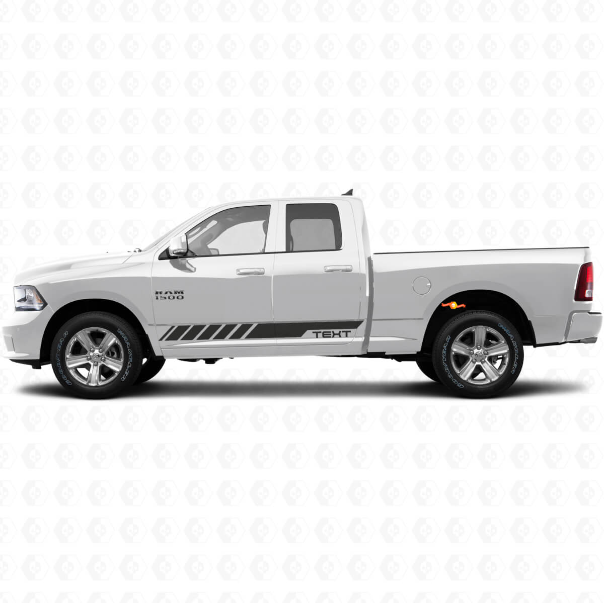 Adesivo in Vinile con Strisce Laterali a Scacchi per Dodge Ram 1500 2500 3500 2009–2016