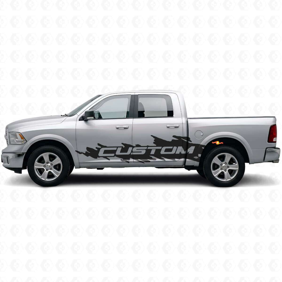 Kit adesivi laterali personalizzati Mud Splash per Dodge Ram Rebel 2009–2016