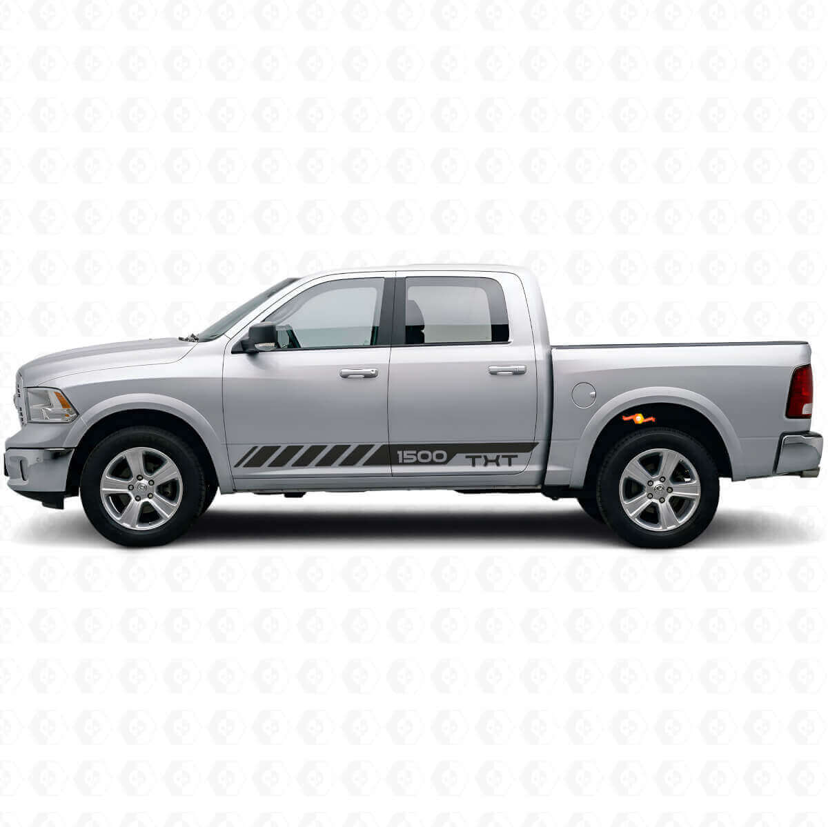 Adesivo in vinile personalizzato a strisce laterali stroboscopiche per Dodge Ram Rebel 1500 2009–2016