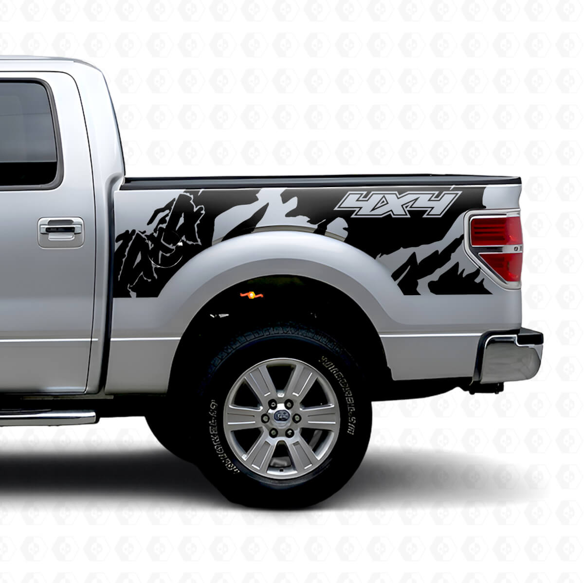 Adesivo Vinile Laterale Posteriore Stile Off Road 4x4 per Musclecar camion 2010-2020