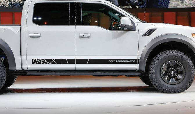Ford F-150 Raptor 2017 grafica decalcomania striscia laterale retro Ford Performance