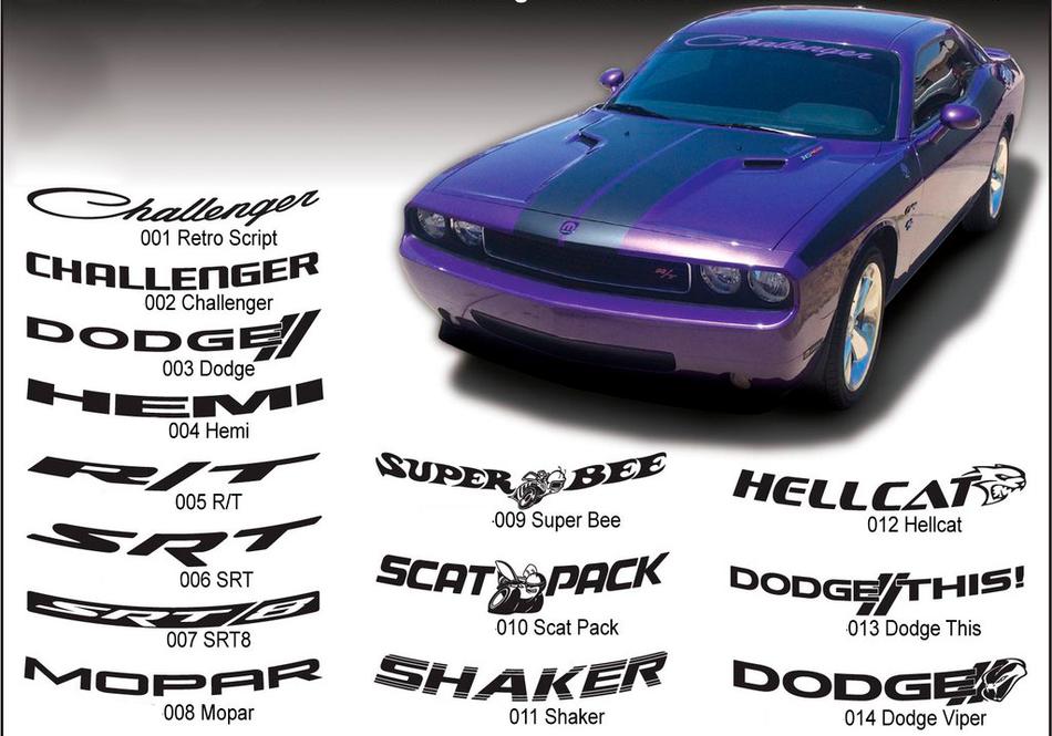 Dodge Challenger Wide Wide Wide Windshield Banner SRT Hemi Mopar Hellcat