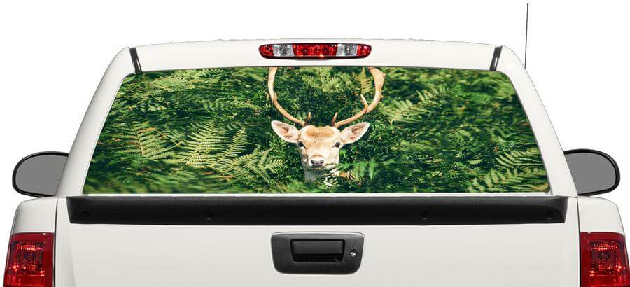 Deer Camo Hanting Lunotto Decal Sticker Pick-up Truck SUV Car 3