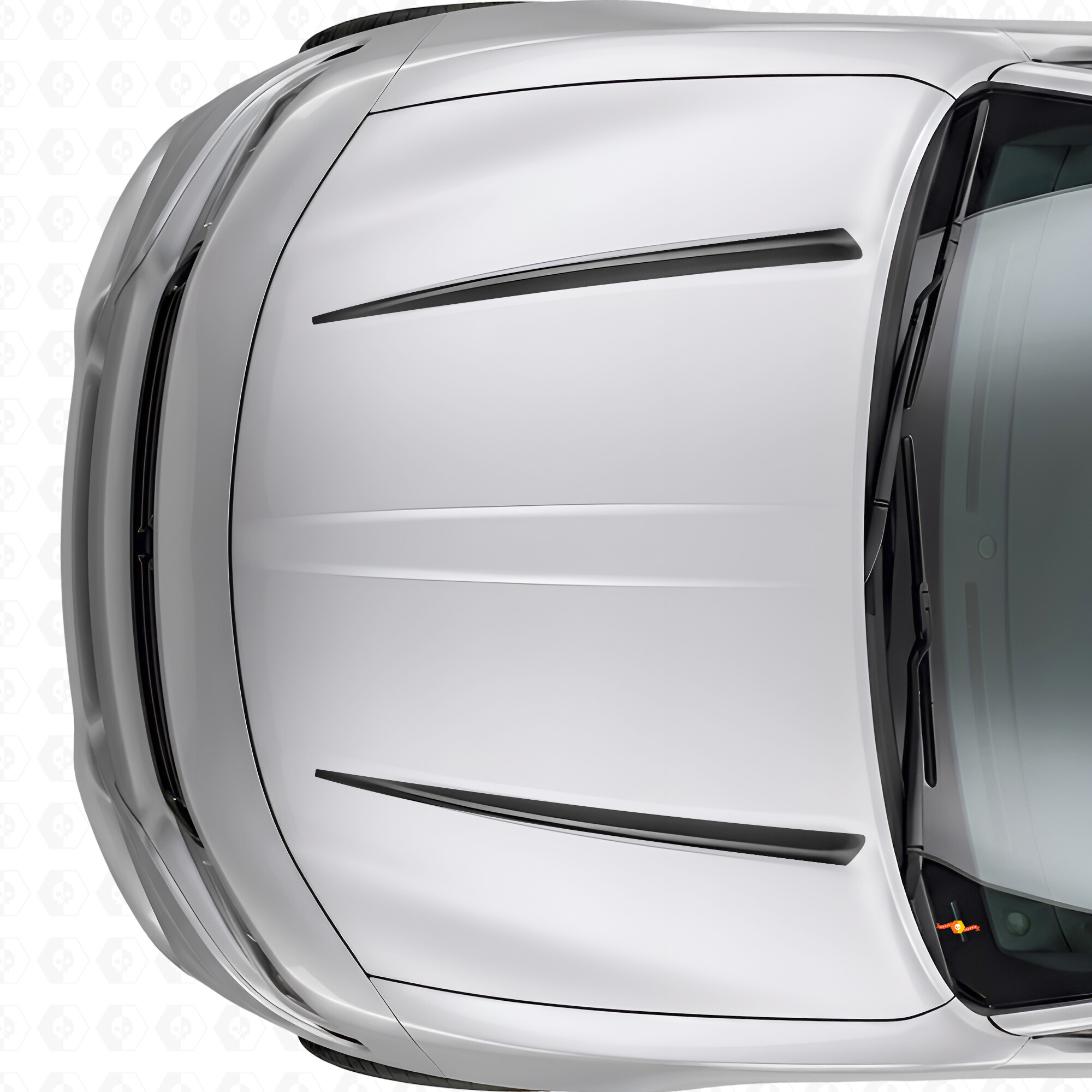Adesivo Vinile Strisce Doppie Tnin Cofano per Dodge Charger 2015-2026