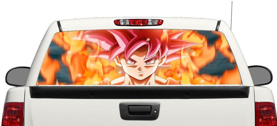 Dragon Ball super goku Decalcomania del lunotto posteriore Pick-up Truck SUV Car 3