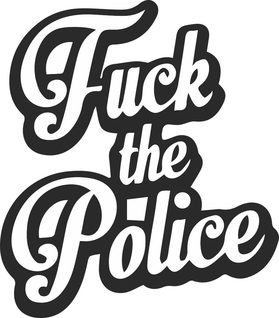 F*ck the Police Sticker Bomb Dircals arte divertente