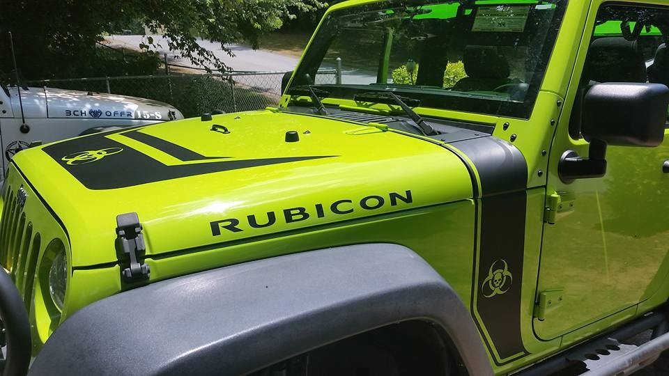 Kit di jeep rubicon hood wrap blackout a striscia zombi edizione apocalisse  biohazard decal sticker