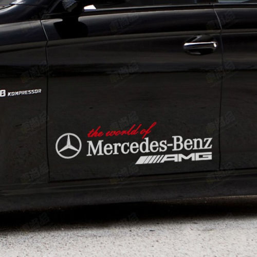 Accoppia il mondo di Mercedes Benz AMG Vinyl Car auto logo adesivo Decalcomanie