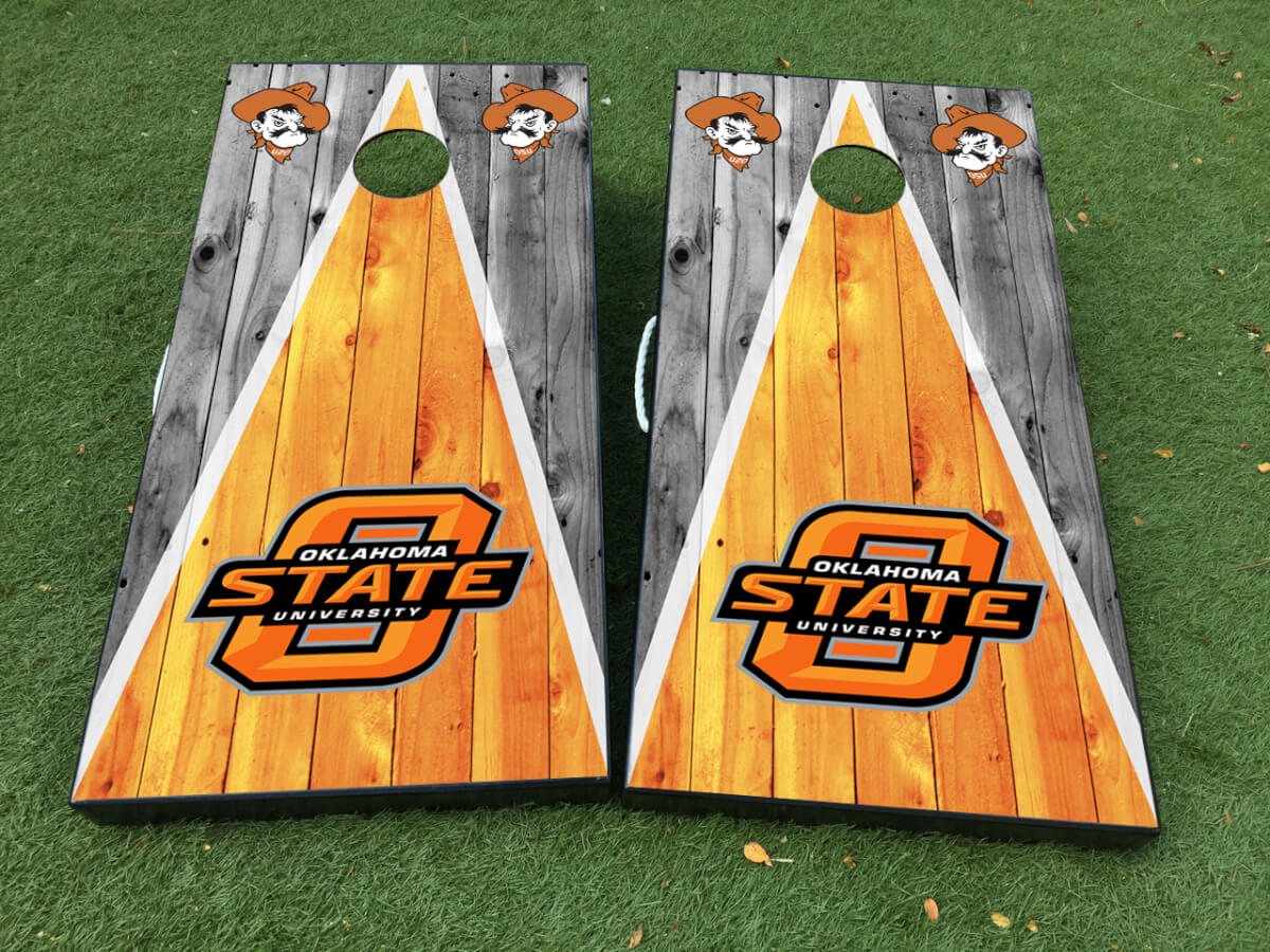 Set di Adesivi in Vinile per Tavola da Cornhole della Oklahoma State University