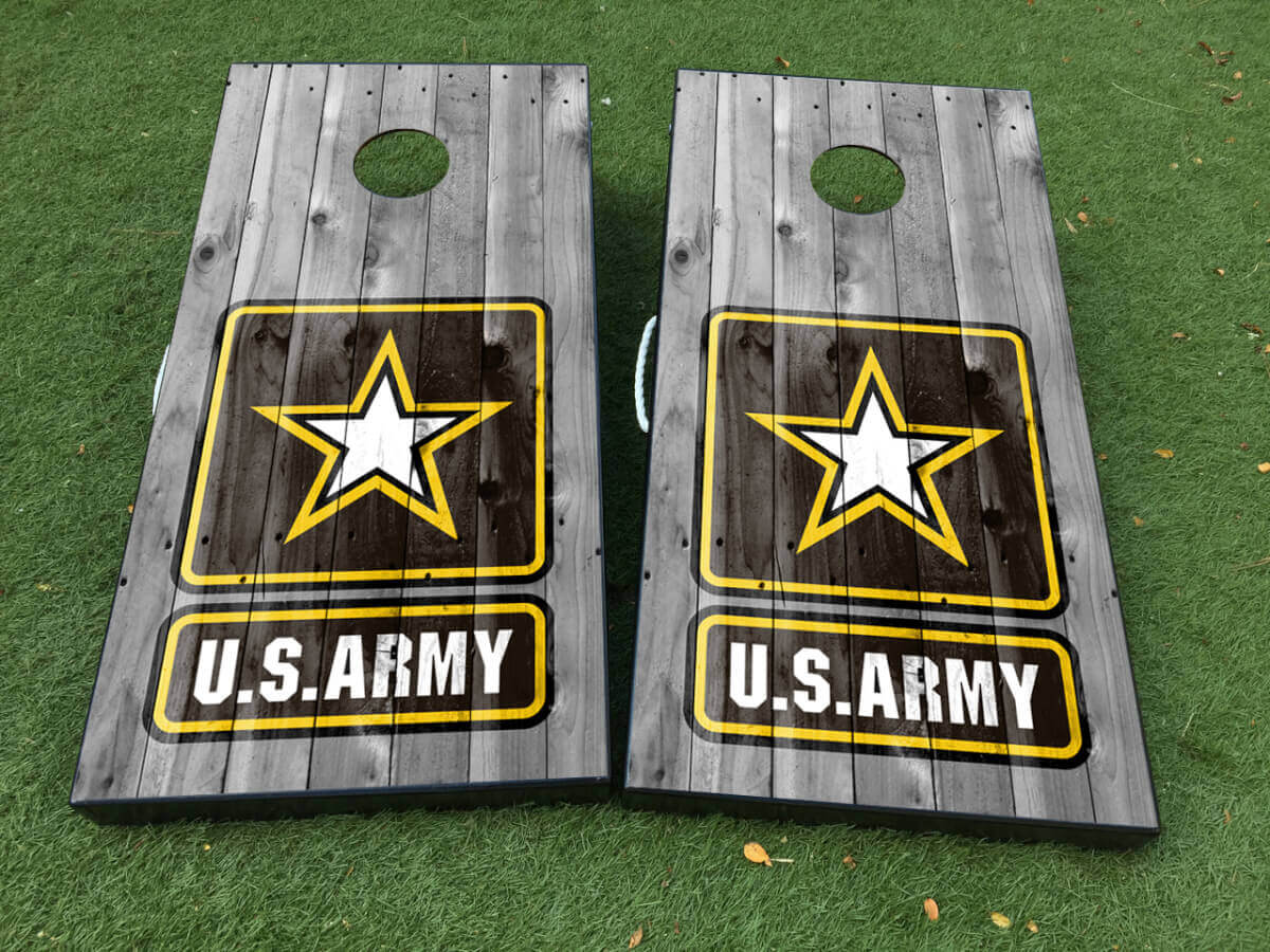 Set Adesivi Avvolgenti per Tavola Cornhole Stile Militare Esercito USA