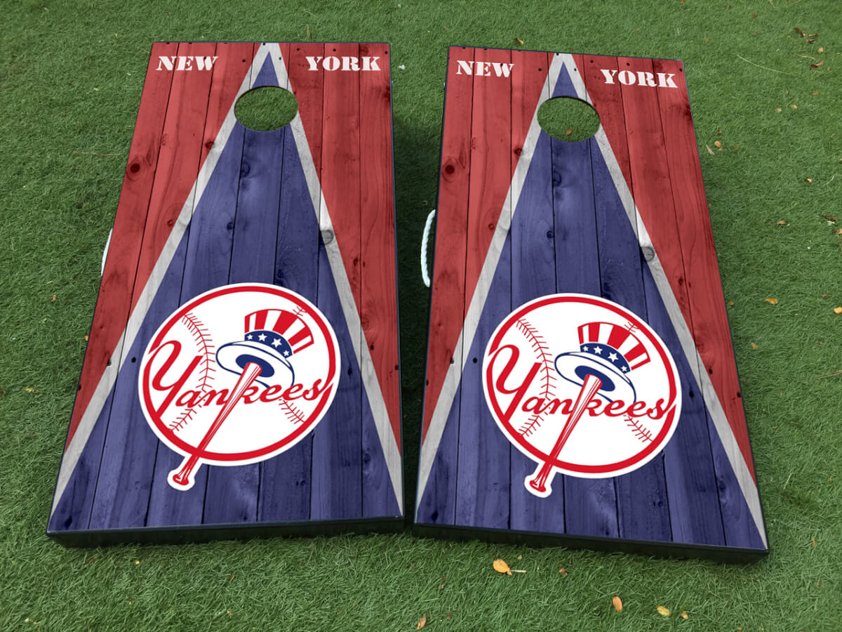 Set di Adesivi in Vinile per Tavolo Cornhole Stile New York Yankees