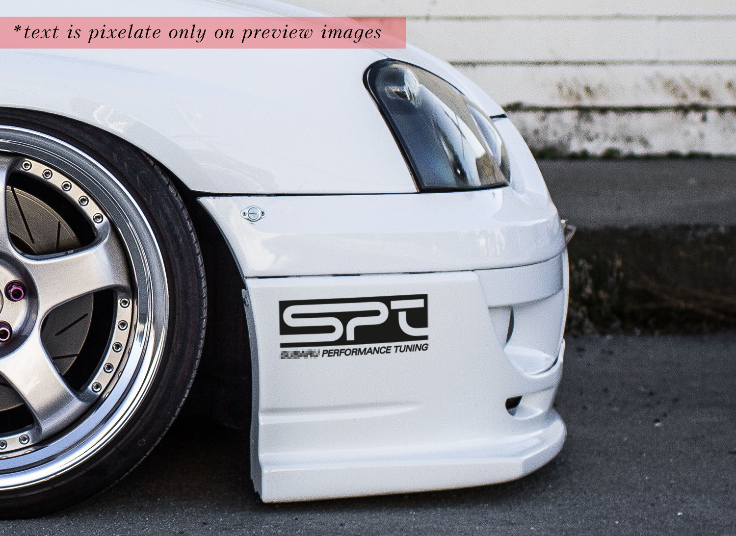 2x SPT Suba Performance Tuning Motorsports Racing Vinyl Sticker Decal si adatta a Impreza BRZ WRX Legacy