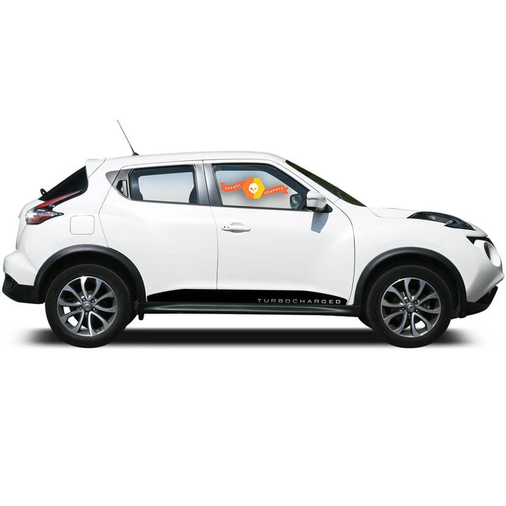 NISSAN JUKE Turbocompresso MOTORSPORT Vinyl Decal Sticker LATO STRISCIA decalcomania GRAFICO