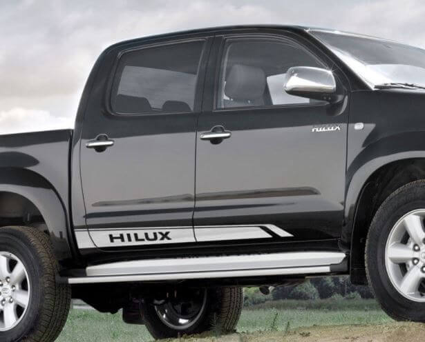 Set di Adesivi in Vinile con Strisce Laterali Brandizzate per Toyota Hilux SR5
