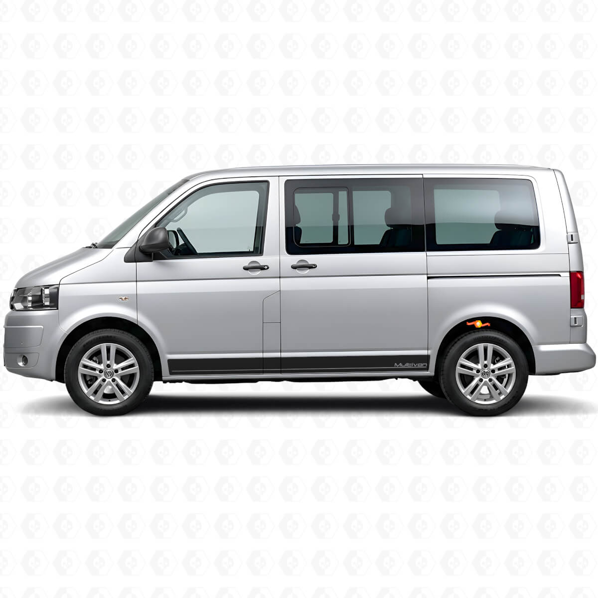 Kit di adesivi in vinile con striscia laterale brandizzata per Volkswagen T5 Multivan