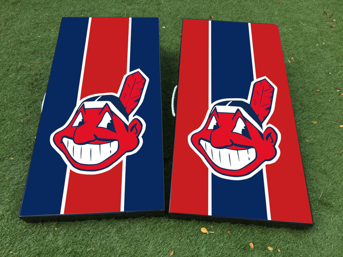 Adesivo per gioco da tavolo Cleveland Indians Baseball Cornhole Decalcomania INVOLUCRO IN VINILE con LAMINATO
