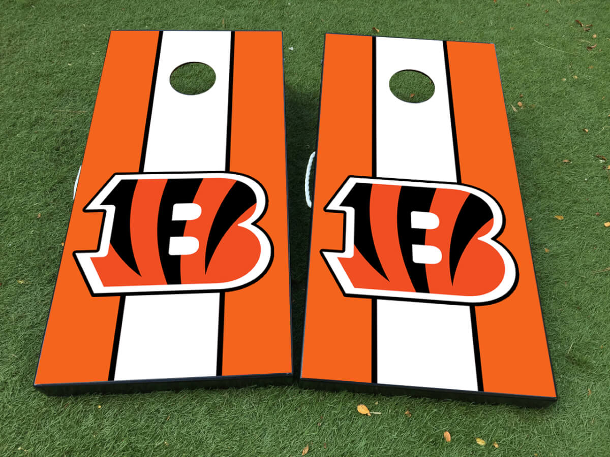 Set di Adesivi in Vinile per Tavolo Cornhole Football Cincinnati Bengals