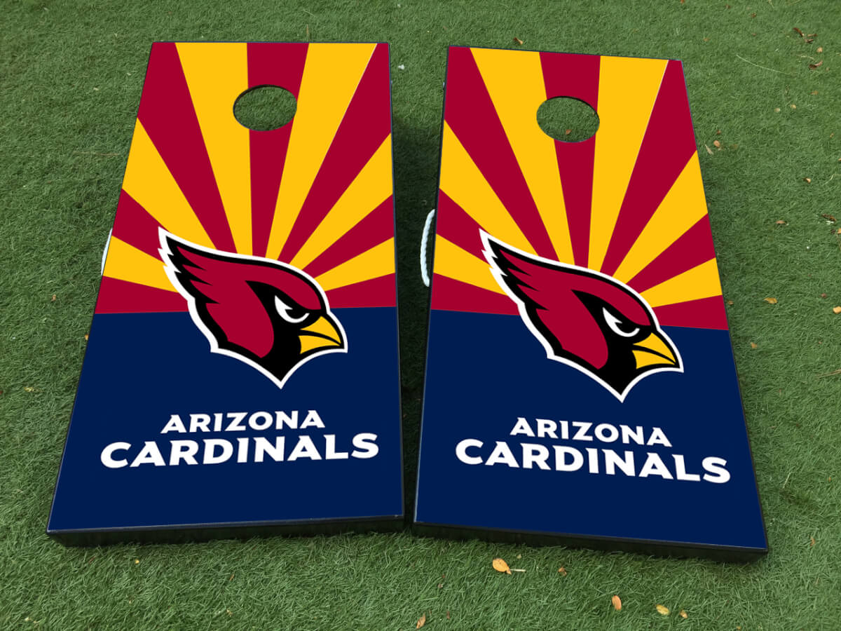 Set Adesivi in Vinile per Copertura Tavolo Cornhole Stile Arizona Cardinals