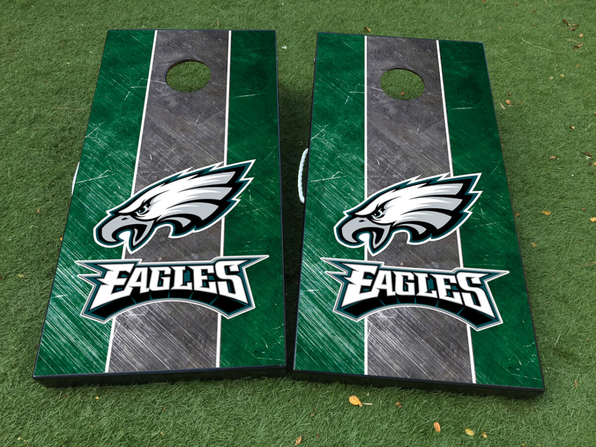 Adesivo per gioco Cornhole Football Philadelphia Eagles Avvolgimenti in VINILE con LAMINATO 3049