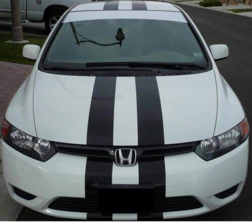 Kit adesivo in vinile con doppie strisce da corsa per Honda Civic Accord