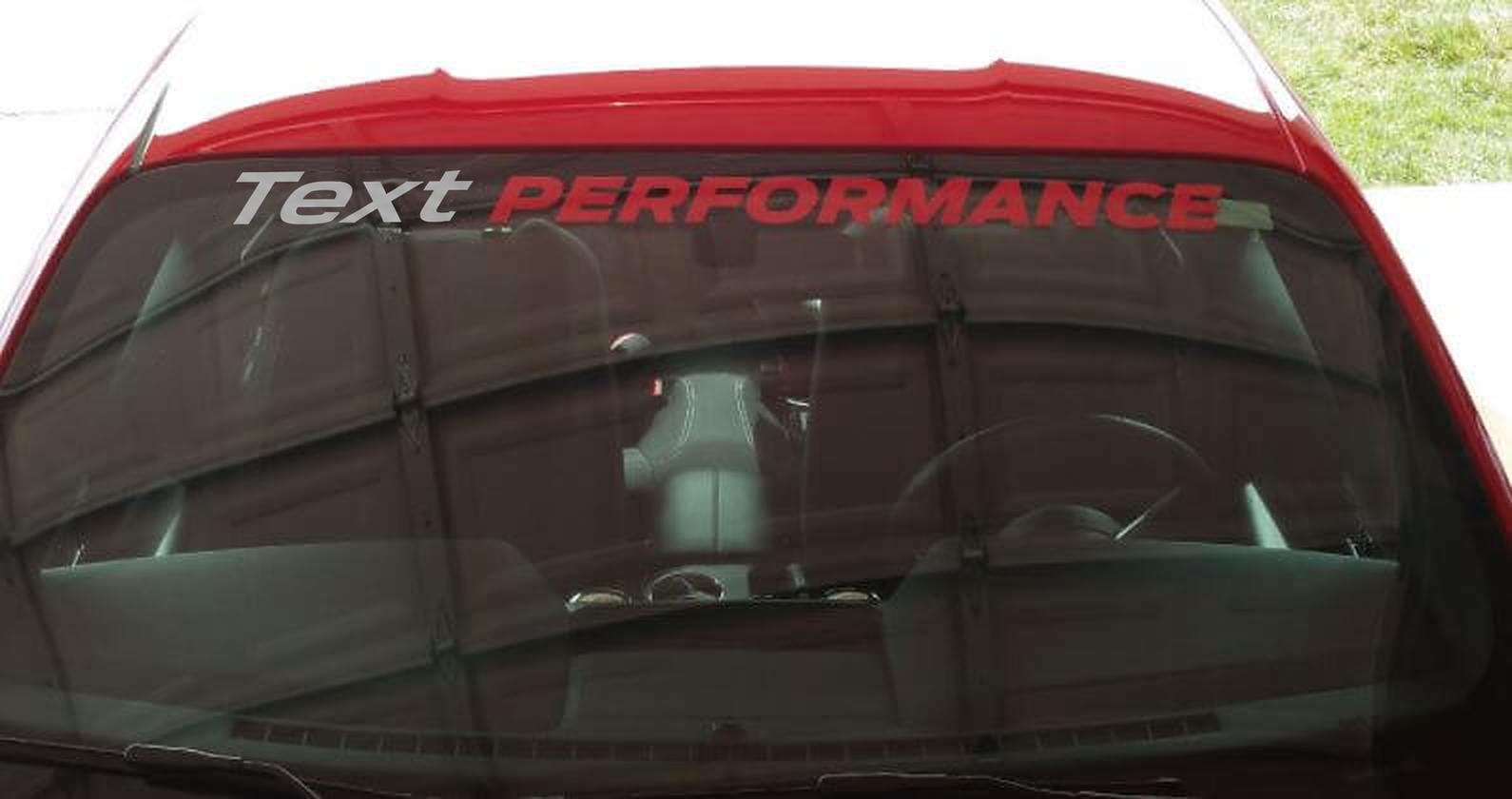 Adesivo Vinil Striscione Parabrezza PERFORMANCE per Musclecar Mustang 1999-2004