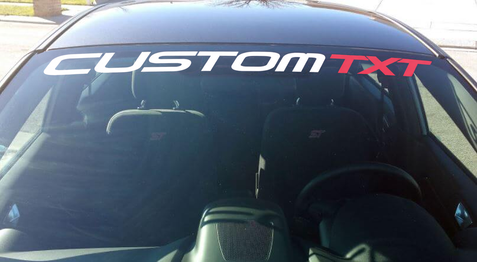 ADESIVO PERSONALIZZATO Banner in vinile a due colori per parabrezza Musclecar Focus ST Fiesta ST