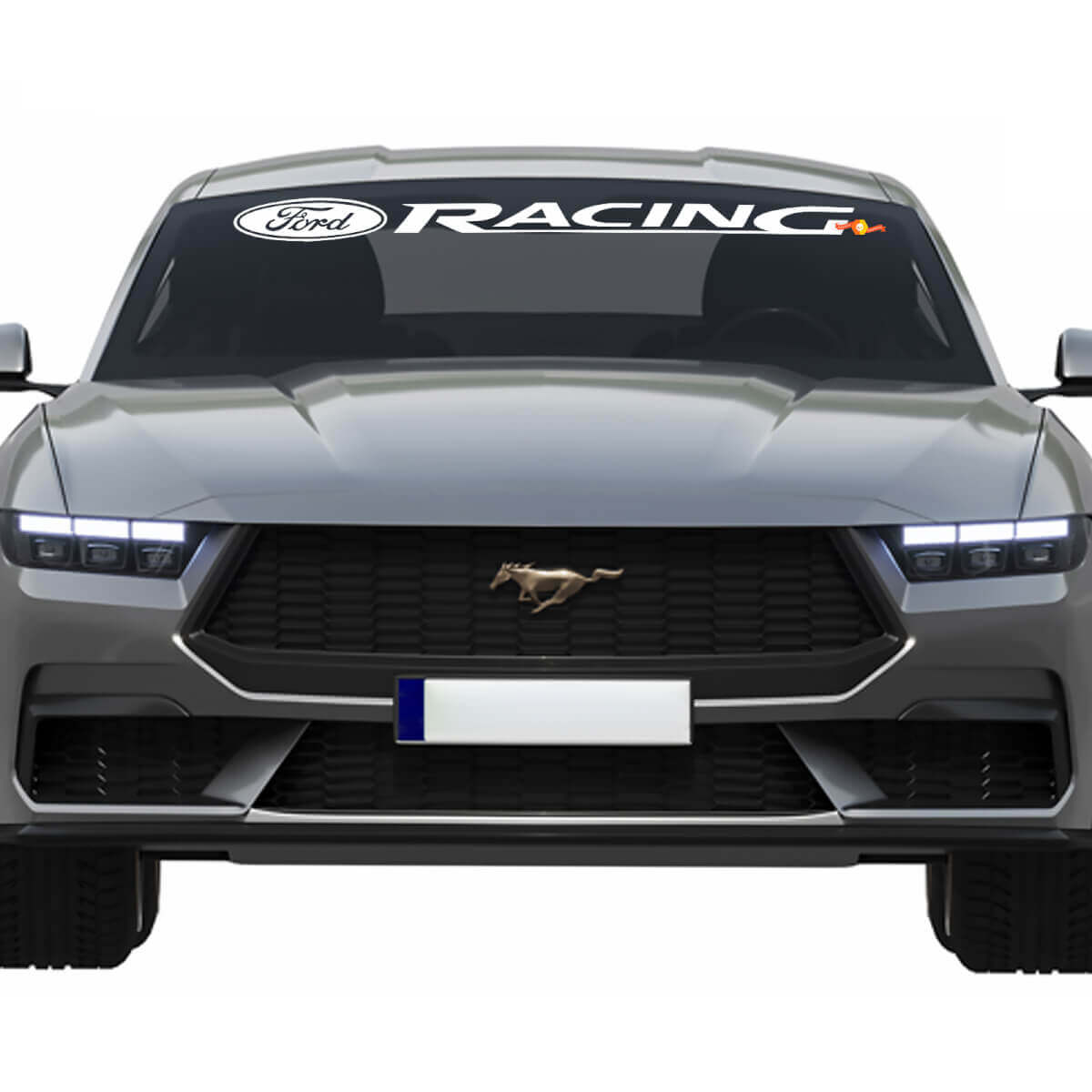 Decalcomania adesivo in vinile fustellato per parabrezza Ford Racing Mustang GRANDE DIE CUT RC085
