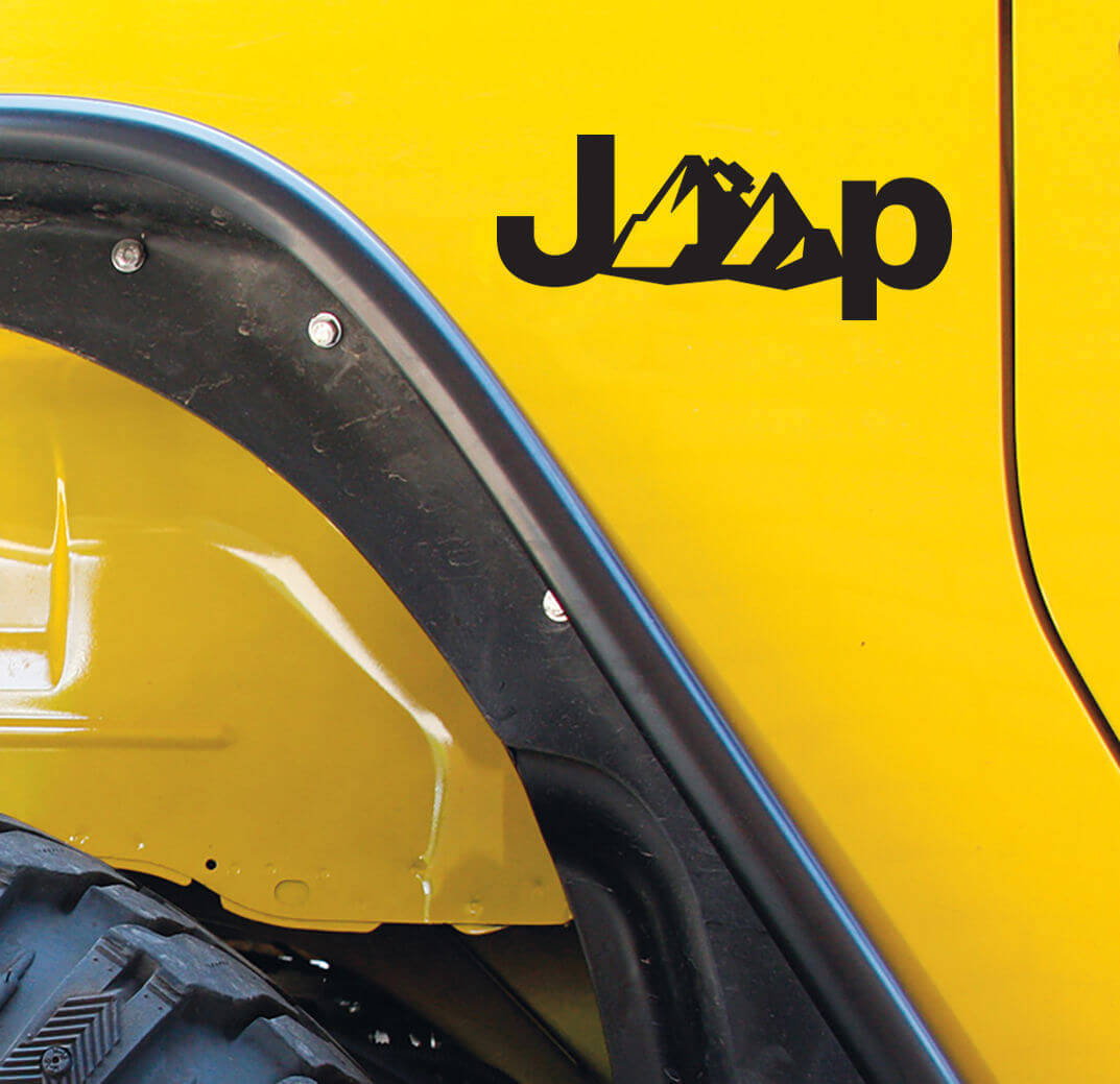 JEEP Wrangler Vinyl Decal Sticker Set di 2 Cherokee Compass Renegade Rubicon