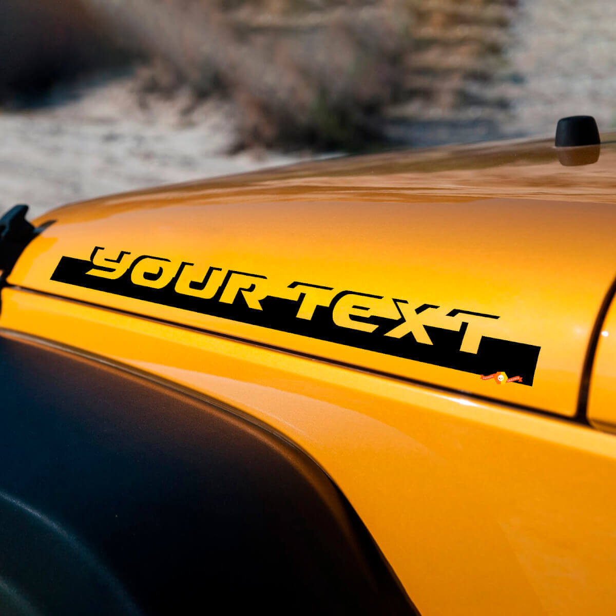 Adesivo in vinile con scritta Stip per cofano laterale per Jeep Wrangler Rubicon Sahara