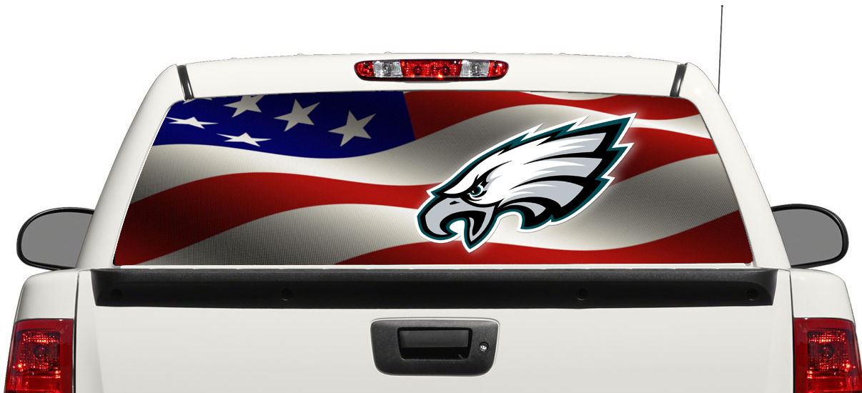 Philadelphia Eagles Football American Bandiera American Rear Decal Decal Sticker Truck SUV Car 3