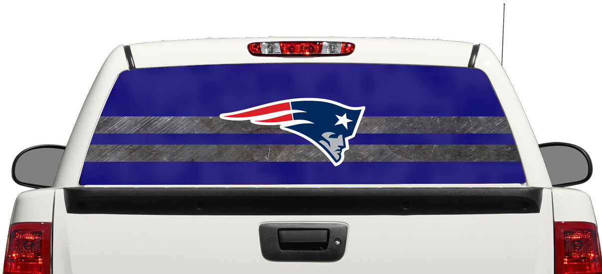 New England Patriots Calcio Lunotto Decal Sticker Pick-up Truck SUV Car 3