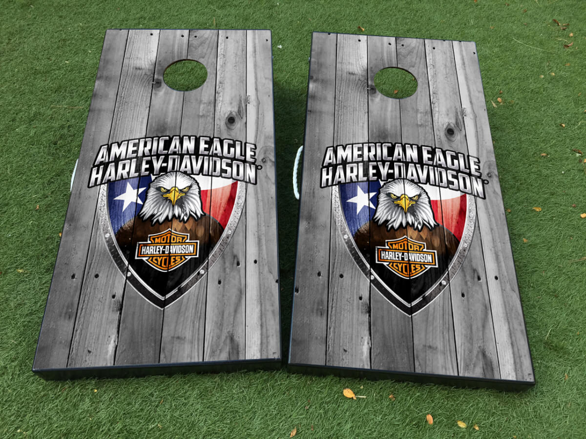 Set di Adesivi in Vinile con Grafica Patriottica American Eagle per Tavolo da Cornhole per Moto