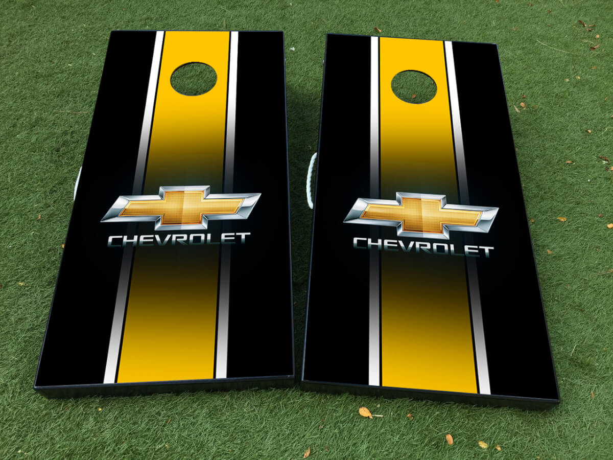 Set Adesivi in Vinile per Avvolgimento Tavolo Cornhole con Logo Chevrolet