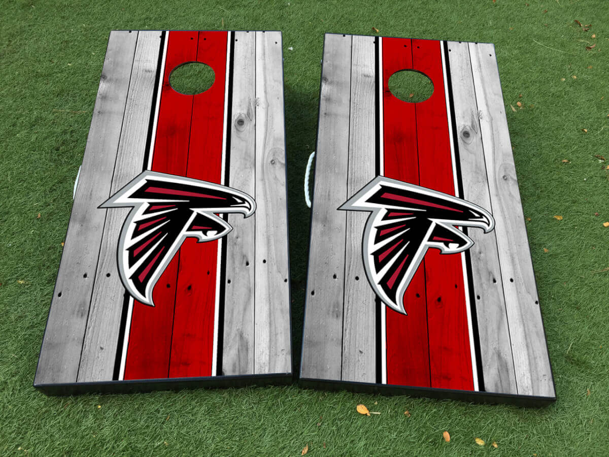 Set di Adesivi in Vinile per Tavolo Cornhole Stile Atlanta Falcons