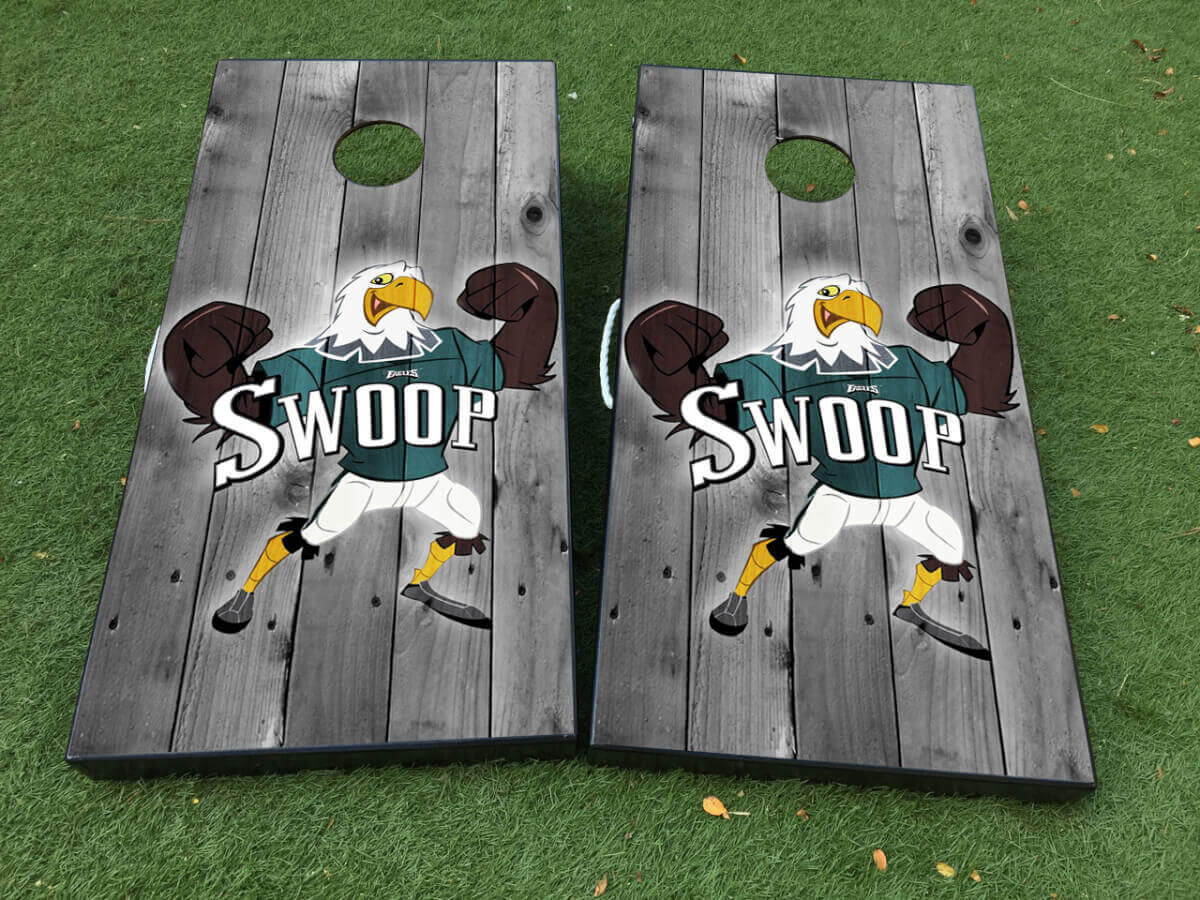 Set di Adesivi in Vinile per Tavolo Cornhole a Tema Football Philadelphia Eagles Swoop