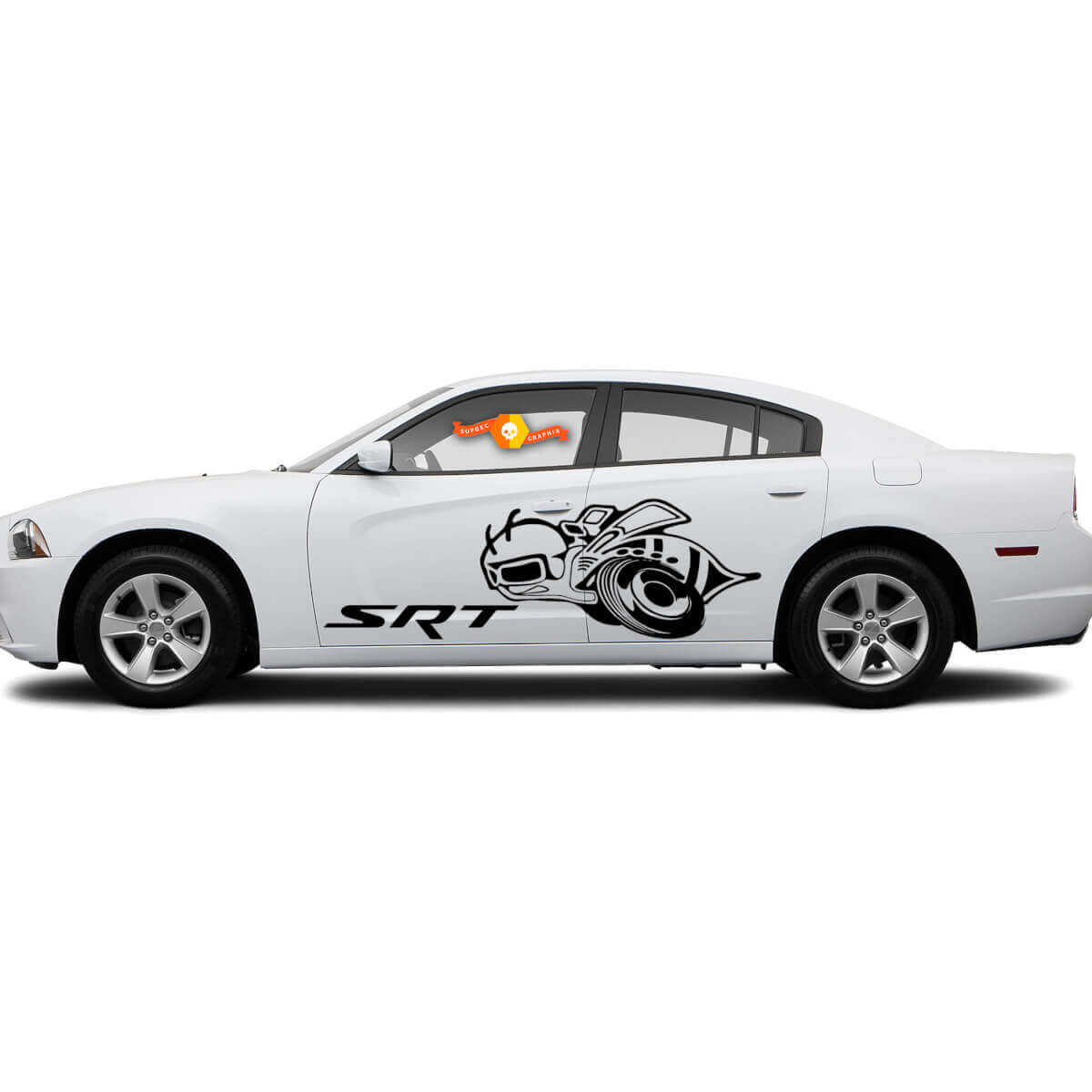 Kit adesivi vinile laterali Super Bee SRT per Dodge Charger
