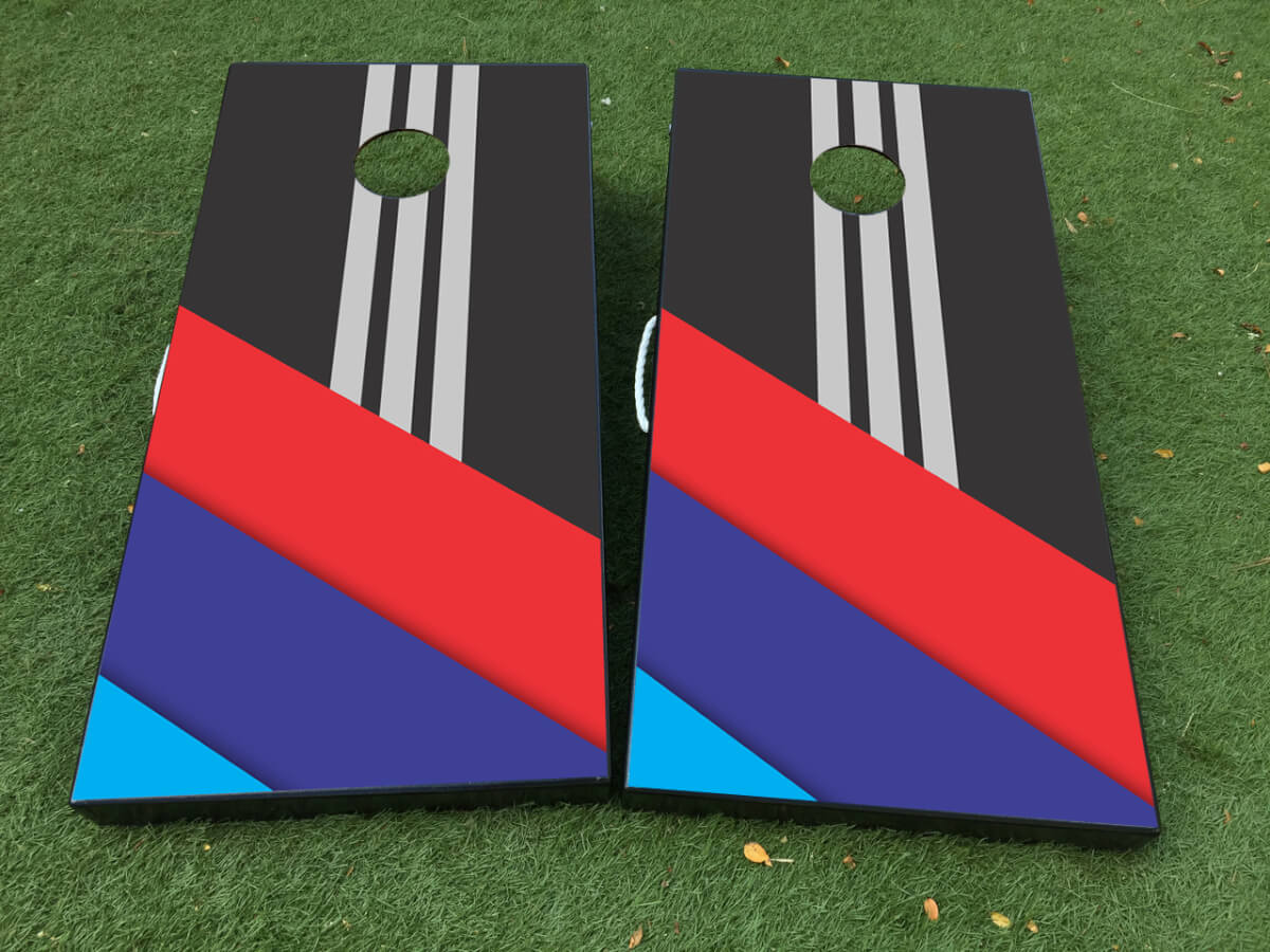 Set Adesivi Wrap per Tavolo Cornhole in Stile BMW M Power Performance