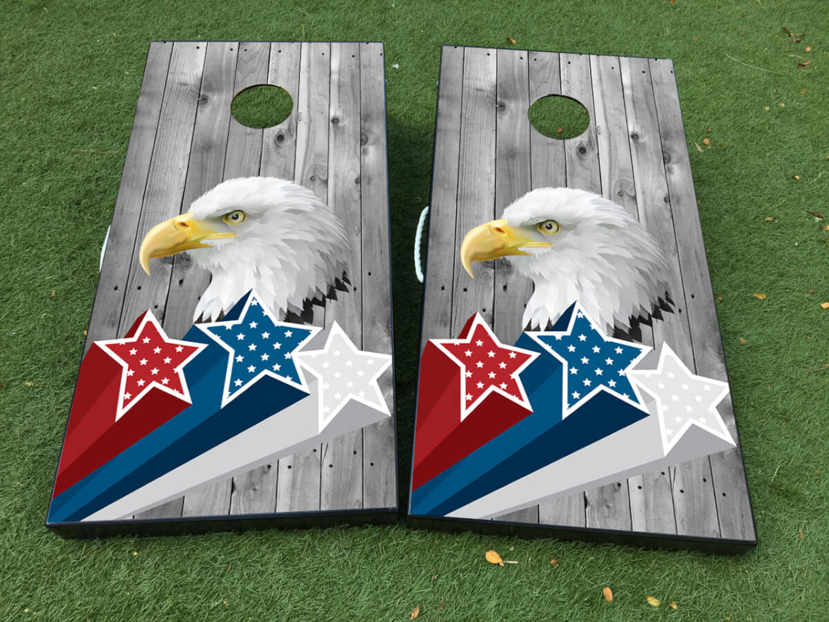 Set di Adesivi in Vinile per Tavolo Cornhole Patriottico American Eagle