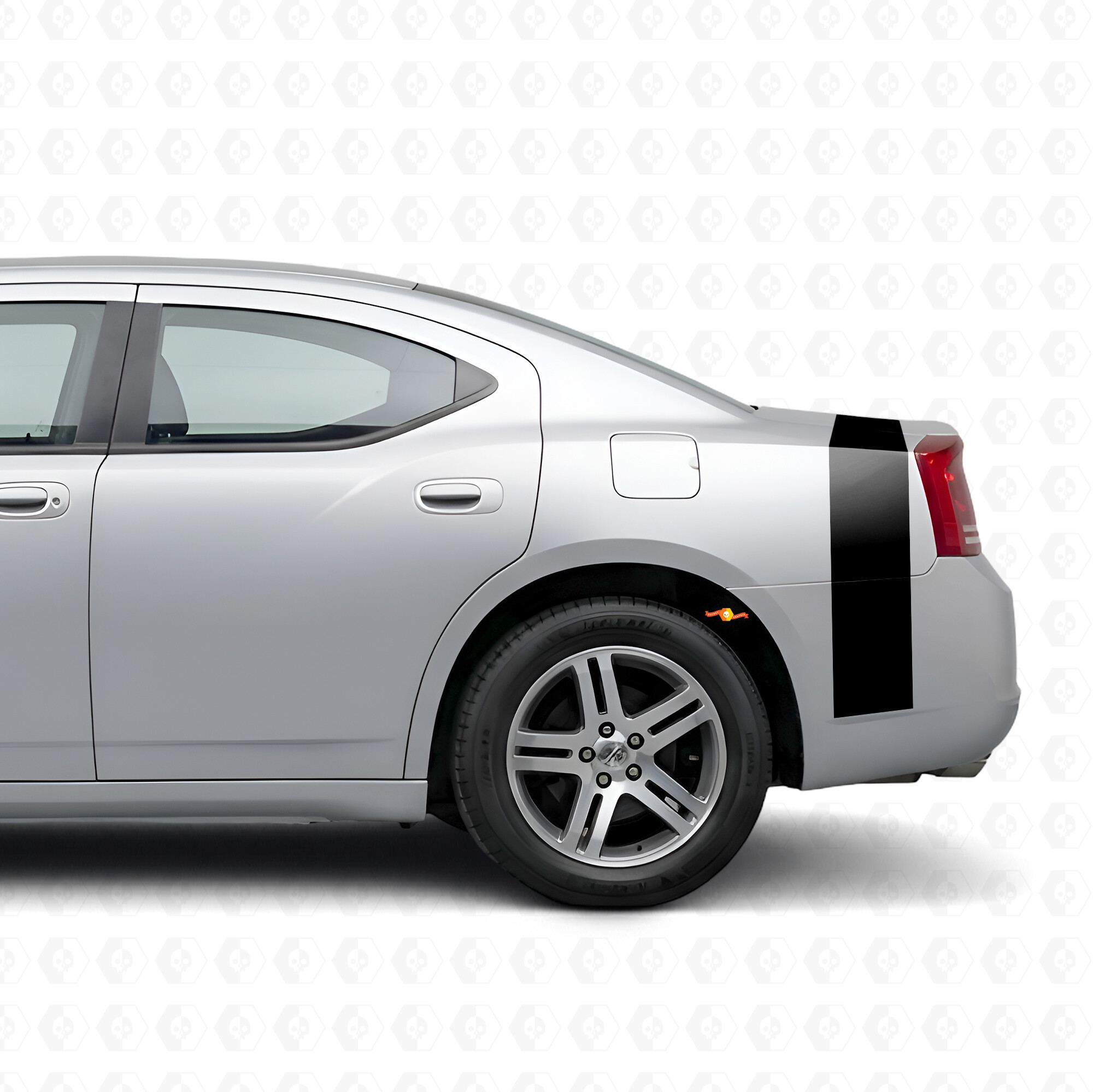 Striscia Decorativa Adesiva in Vinile per Fiancata Letto Bagagliaio per Dodge Charger 2006-2010