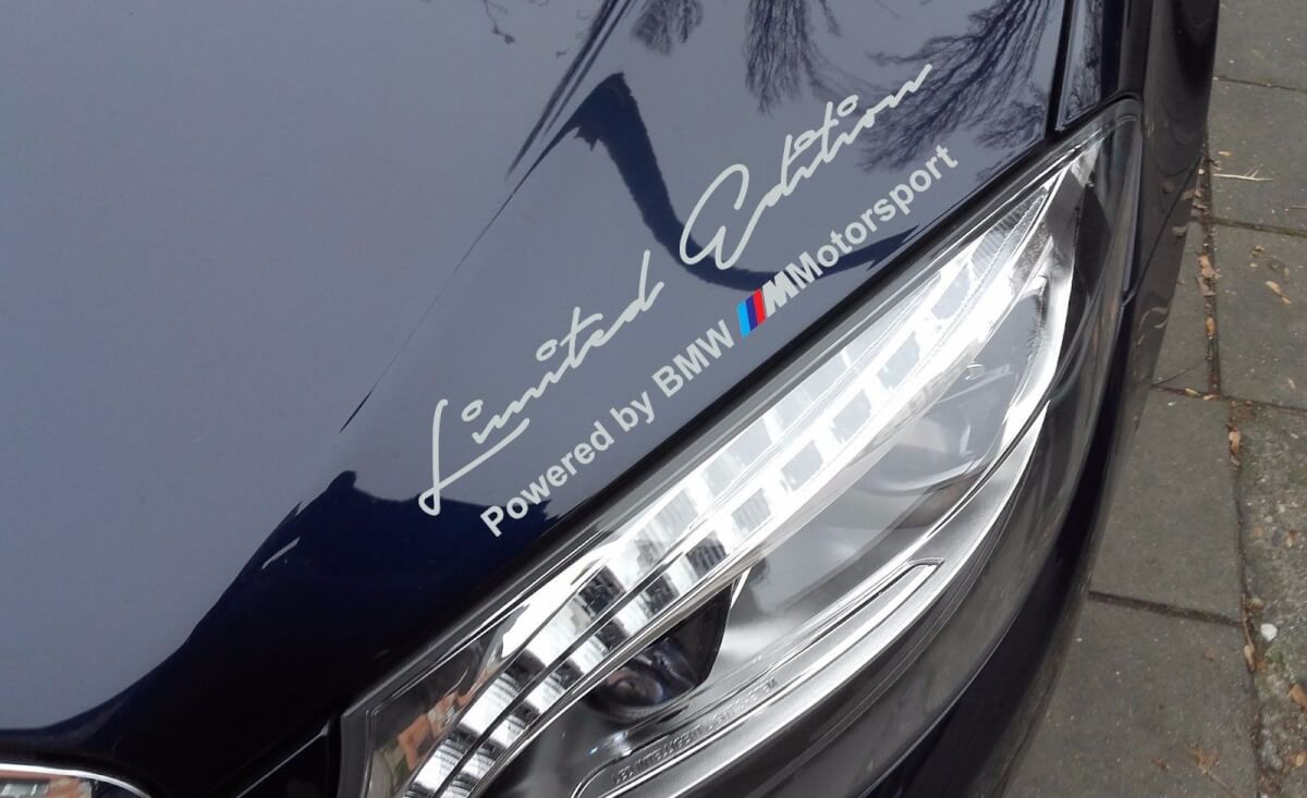 2 adesivi per decalcomanie M Motorsport in edizione limitata compatibili con BMW M3 M4 M5 M6
